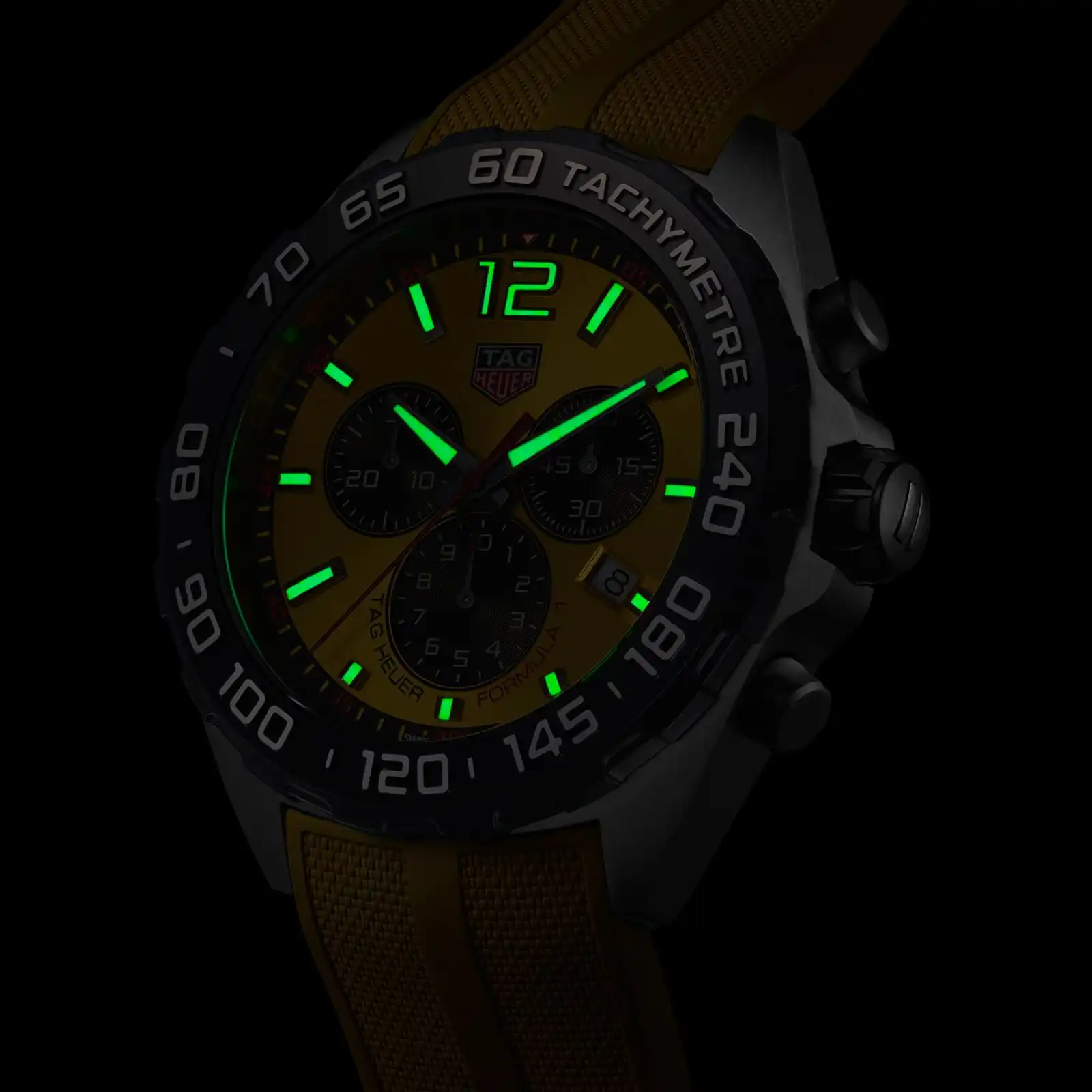 TAG Heuer Formula 1 Quartz Chronograph 200M 43mm Mens Replica Yellow Rubber CAZ101AM.FT8054 - Image 7