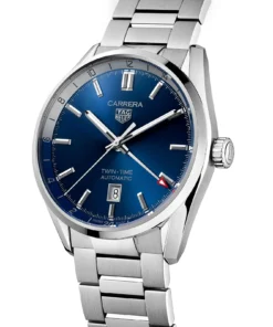 Alternative view of TAG Heuer Carrera Three-Hand Twin-Time 41mm Automatic Mens Replica WBN201A.BA0640