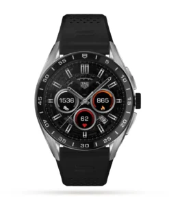 TAG Heuer Connected Calibre E4 45mm – 2022 – Steel Case – Black Rubber Strap Smart Replica SBR8A10.BT6259