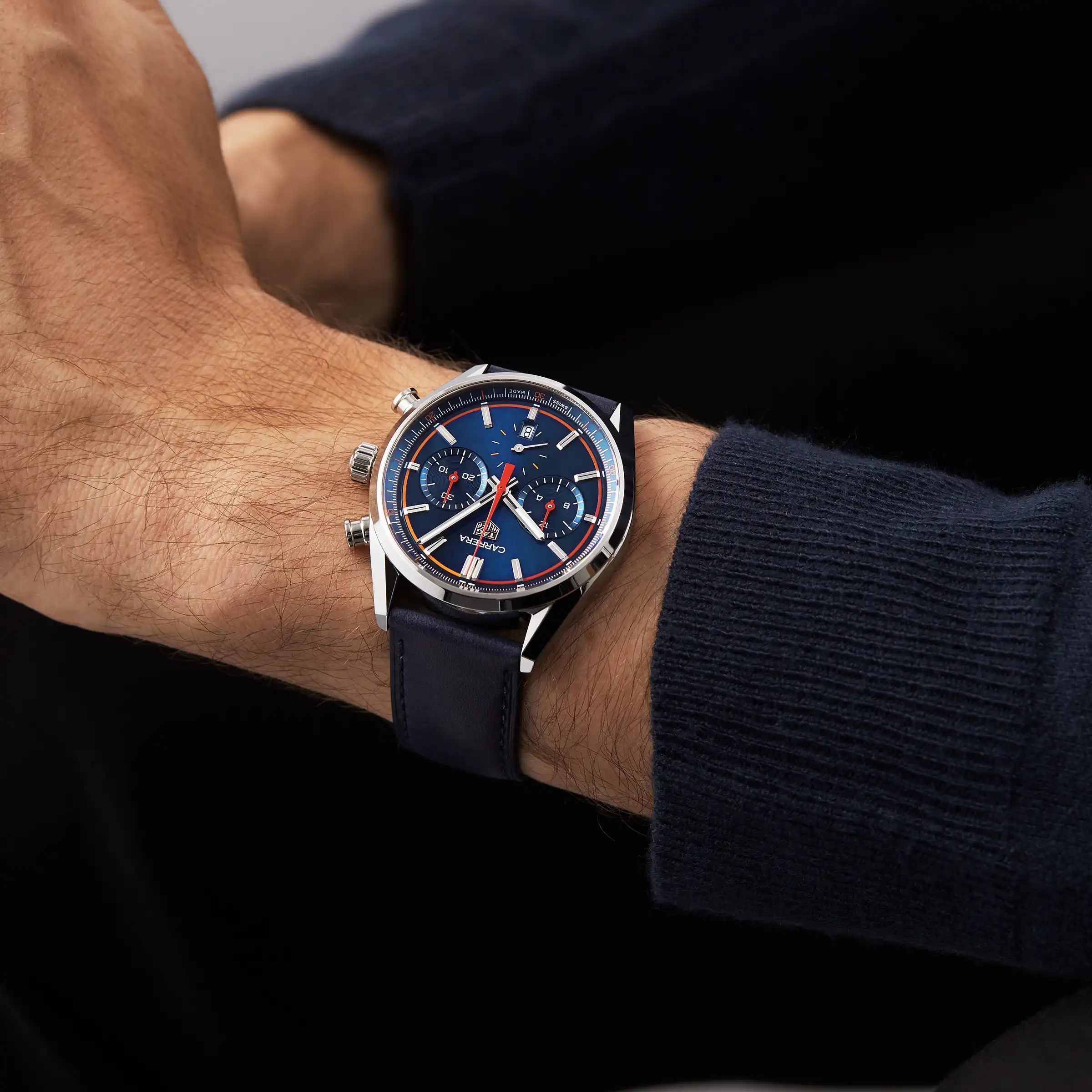 TAG Heuer Carrera Chronograph 42mm Mens Replica Blue CBN201D.FC6543 - Image 7