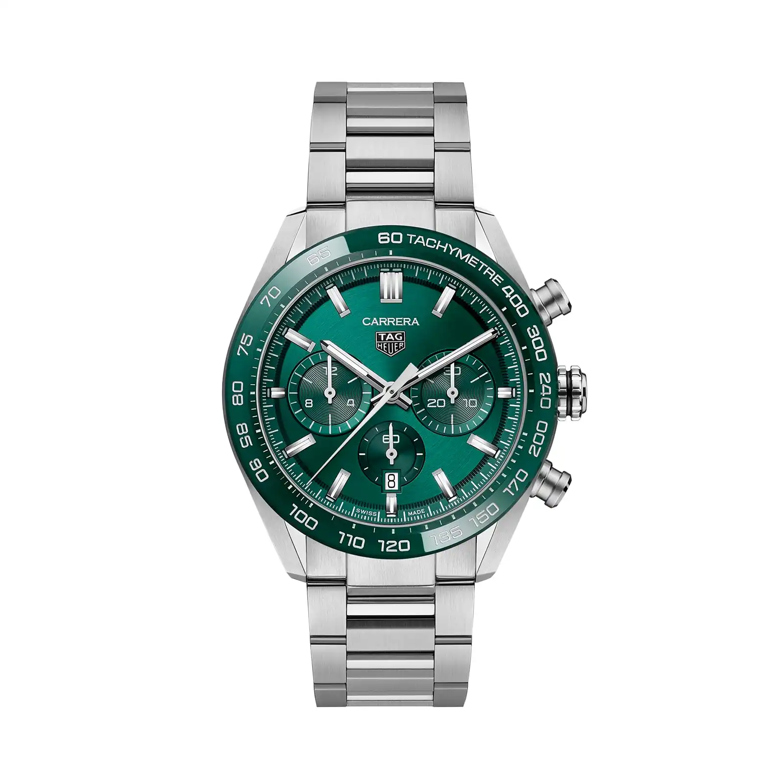 TAG Heuer Carrera Chronograph 44mm Mens Replica Green Stainless Steel CBN2A1N.BA0643
