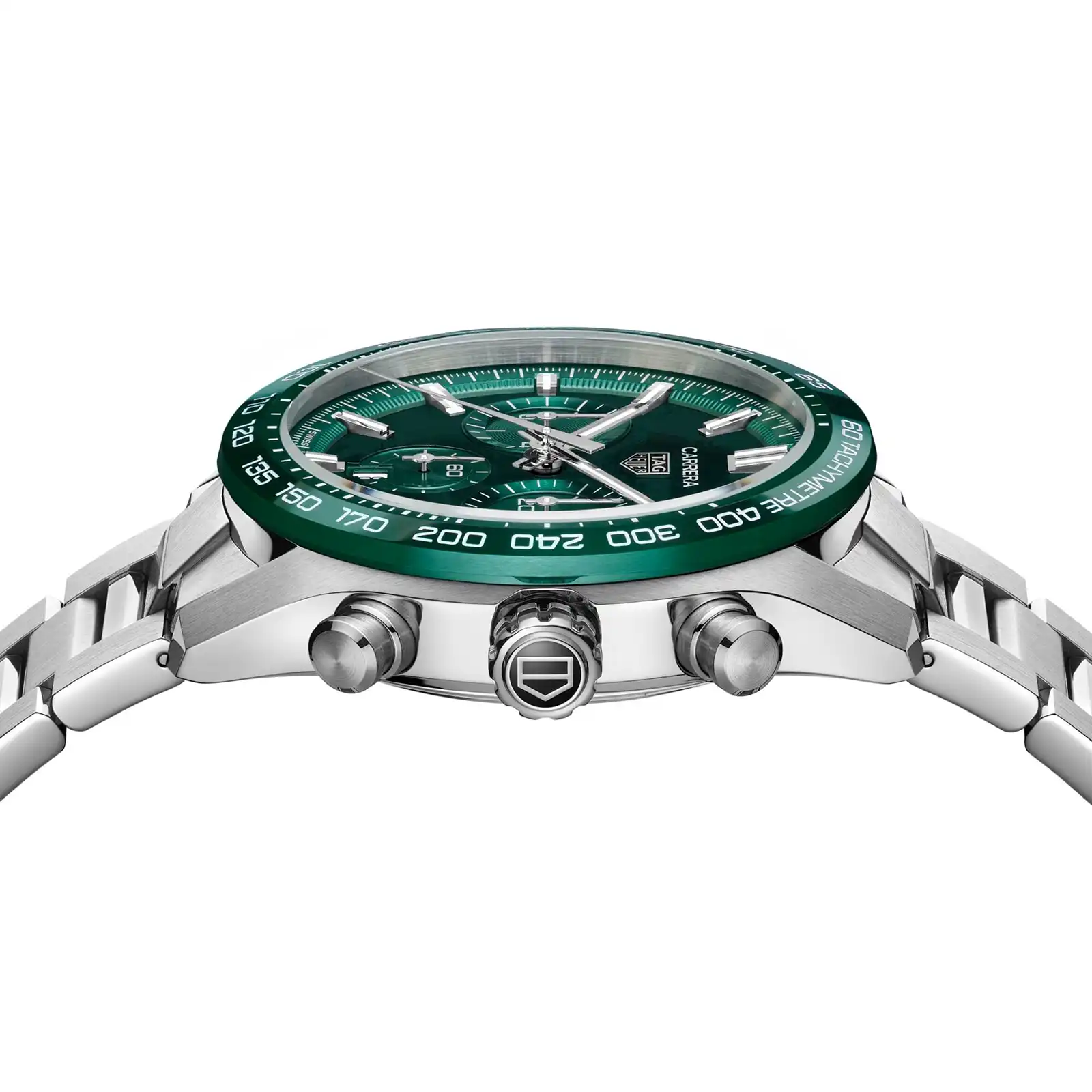 TAG Heuer Carrera Chronograph 44mm Mens Replica Green Stainless Steel CBN2A1N.BA0643 - Image 4