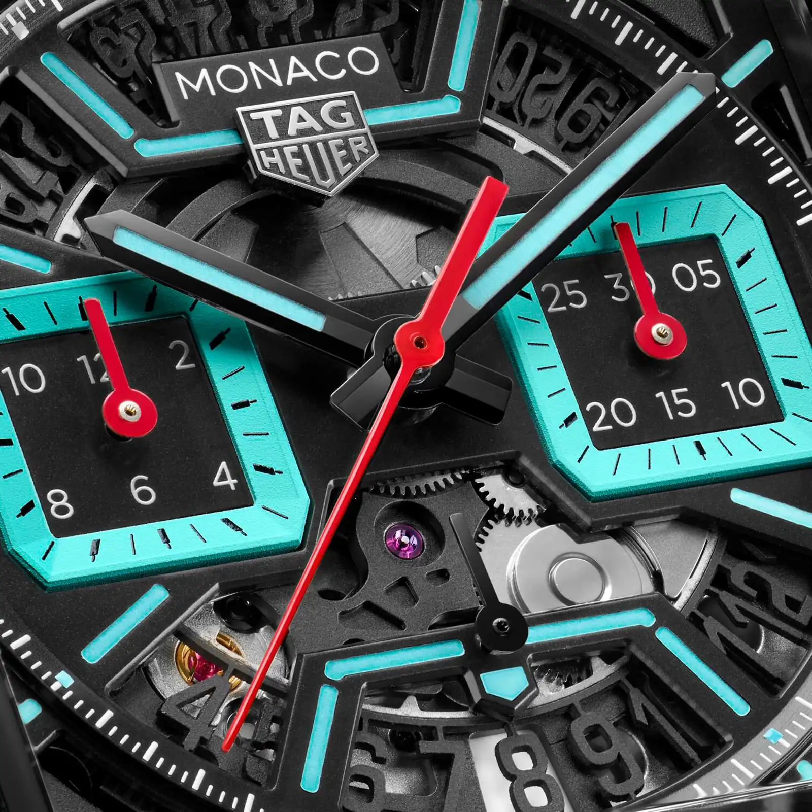 TAG Heuer Monaco Chronograph 39mm Mens Replica Titanium Turqouise CBL2184.FT6236 - Image 3