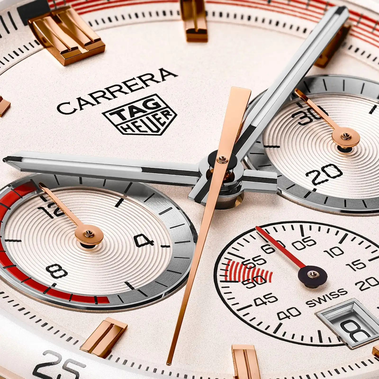 TAG Heuer Carrera Chronosprint X Porsche Special Edition 42mm Mens Replica Beige CBS2040.FC8318 - Image 4