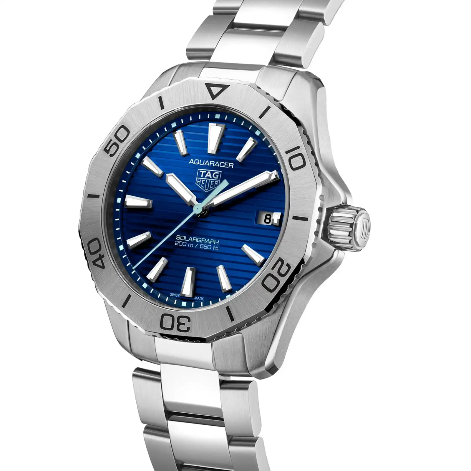 TAG Heuer Aquaracer Professional 200 Solargraph 40mm Mens Replica Blue WBP1113.BA0000 - Image 2