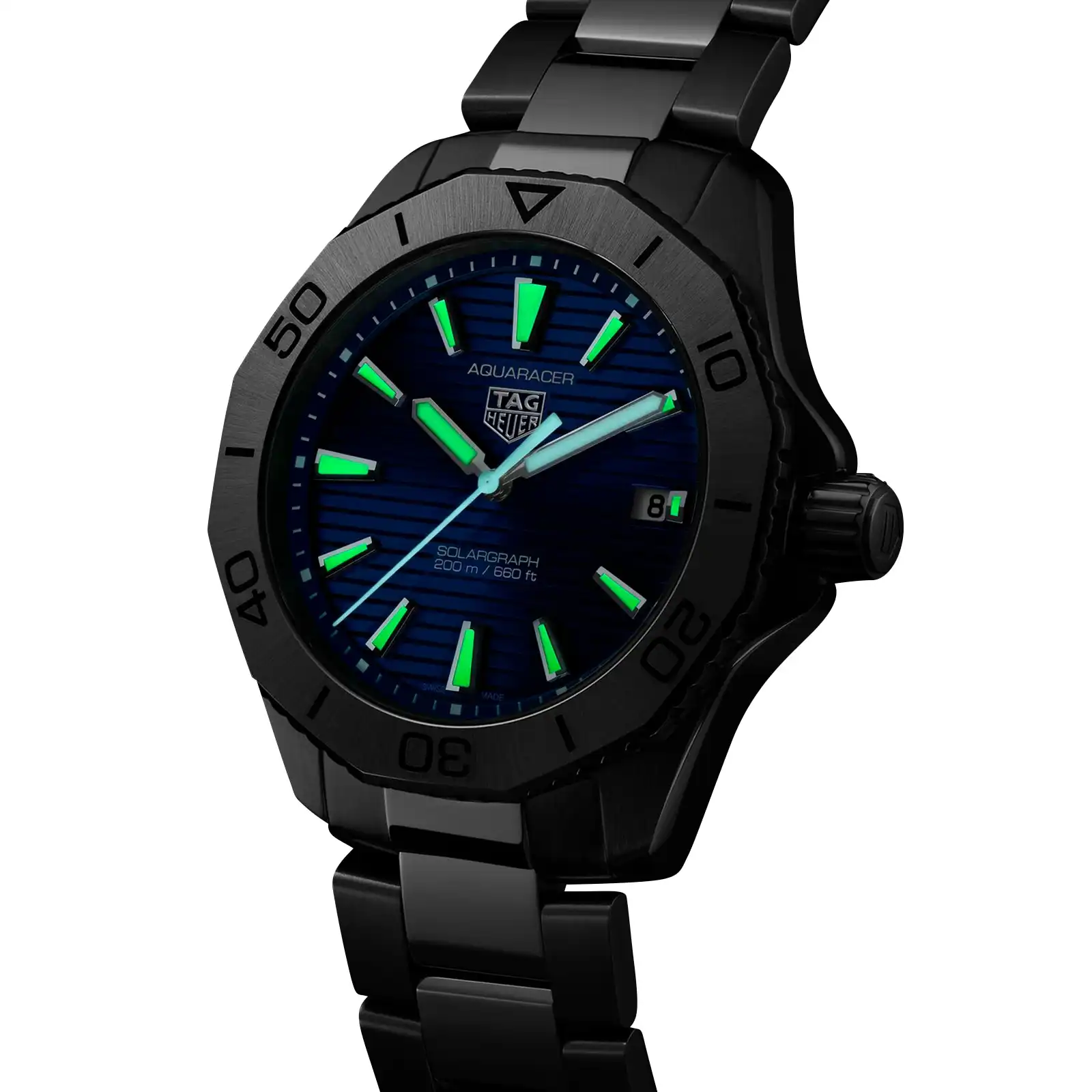 TAG Heuer Aquaracer Professional 200 Solargraph 40mm Mens Replica Blue WBP1113.BA0000 - Image 7