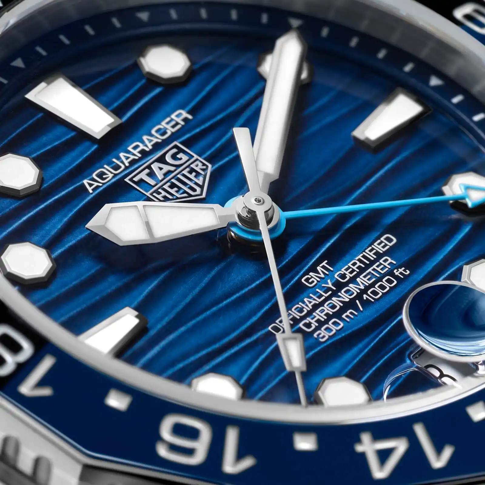 TAG Heuer Aquaracer Professional 300 GMT 42mm Mens Replica Blue WBP5114.BA0013 - Image 3