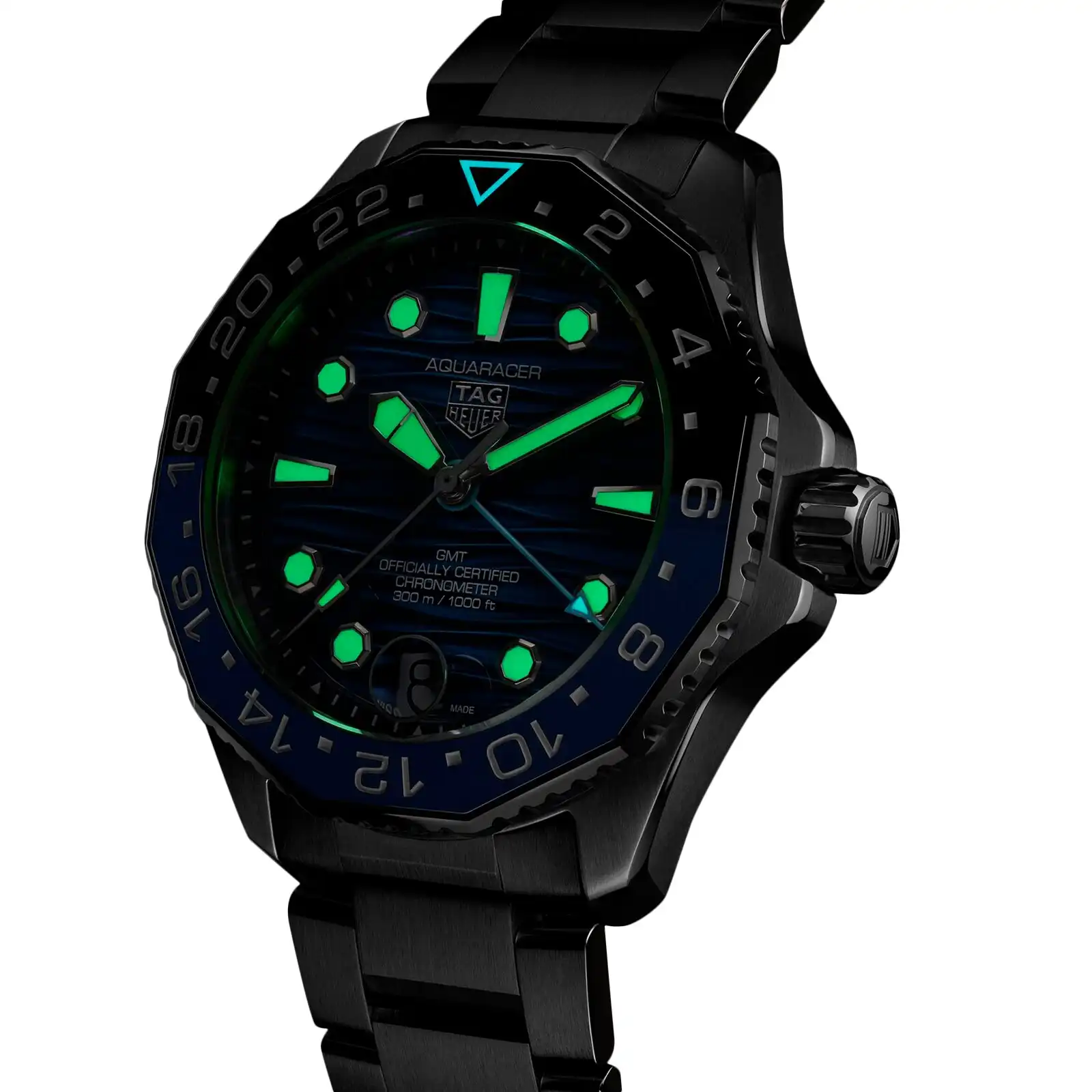 TAG Heuer Aquaracer Professional 300 GMT 42mm Mens Replica Blue WBP5114.BA0013 - Image 7