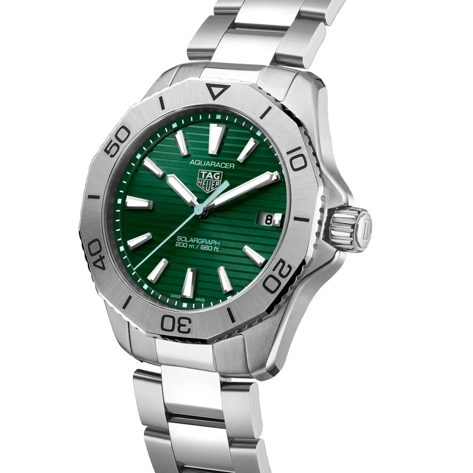 TAG Heuer Aquaracer Professional 200 Solargraph 40mm Mens Replica Green WBP1115.BA0000 - Image 2