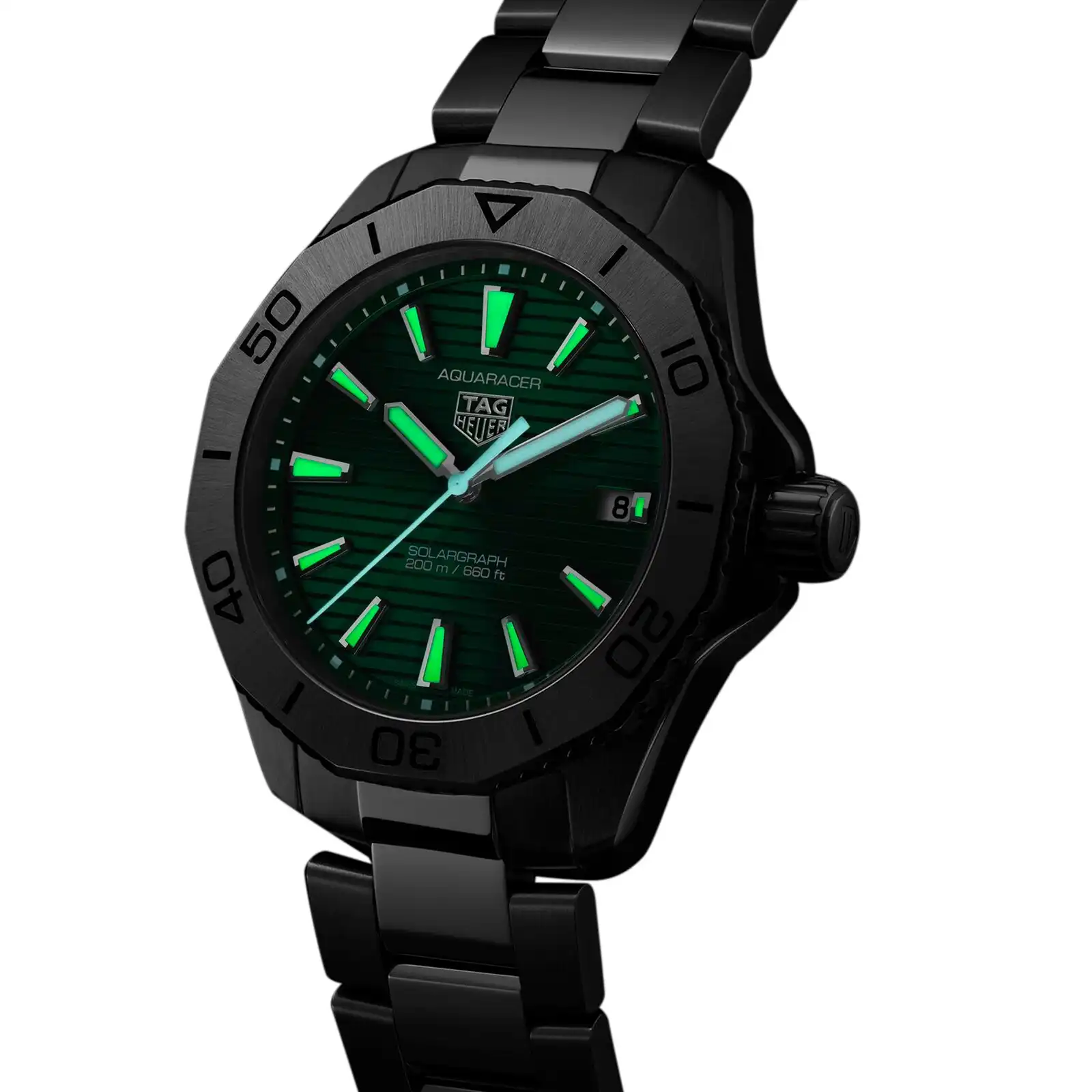 TAG Heuer Aquaracer Professional 200 Solargraph 40mm Mens Replica Green WBP1115.BA0000 - Image 7