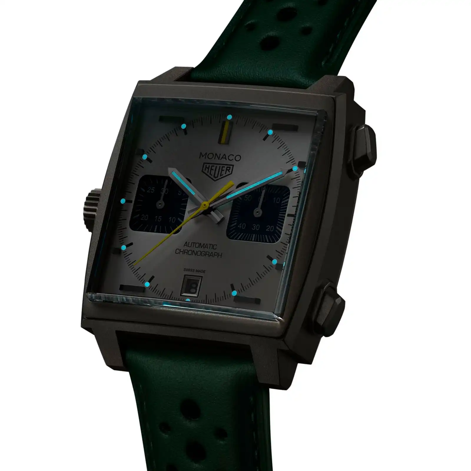 TAG Heuer Monaco Chronograph Racing Green 39mm Mens Replica CAW218E.FC6565 - Image 7