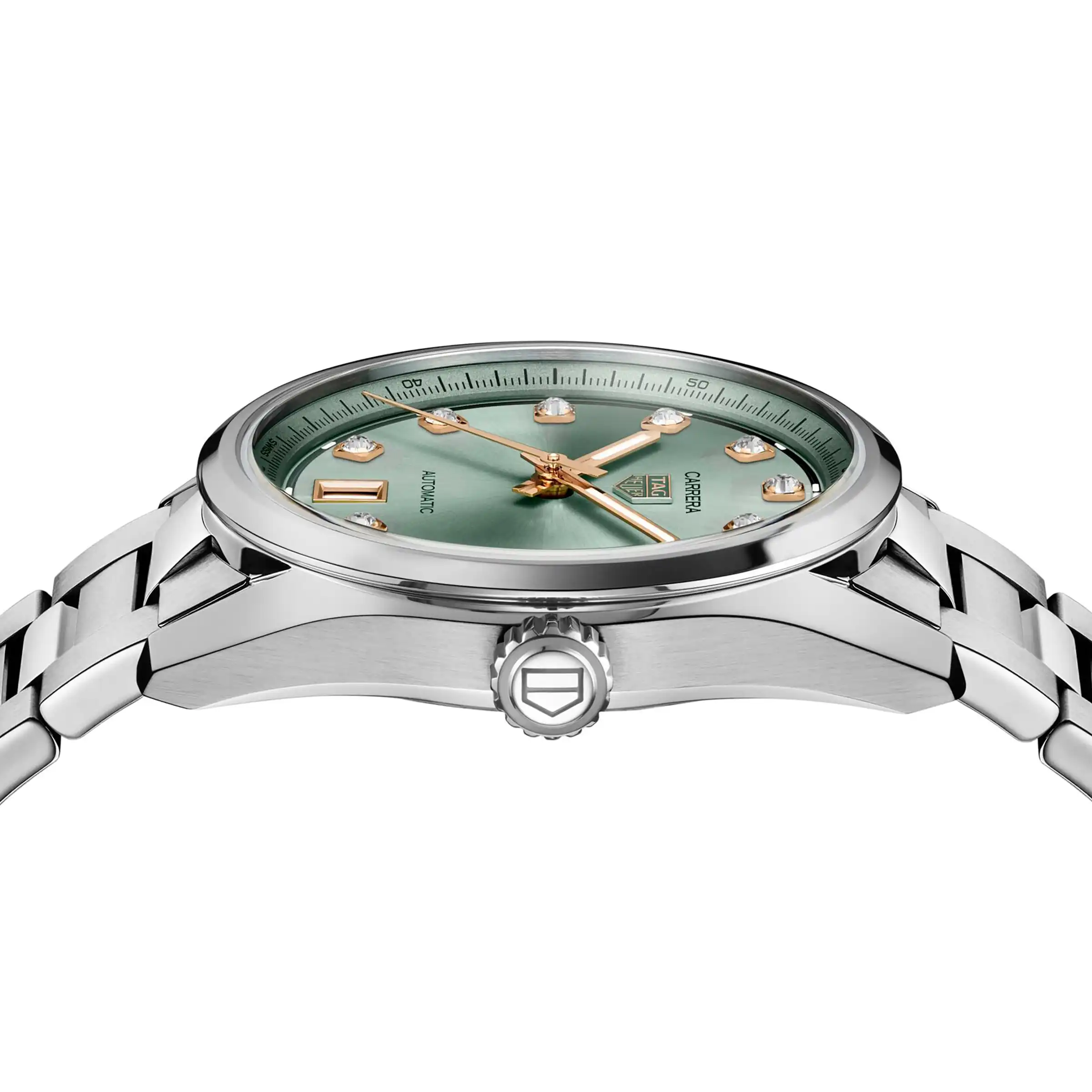 TAG Heuer Carrera Date 36mm Ladies Replica Green Diamond Dot WBN2317.BA0001 - Image 4