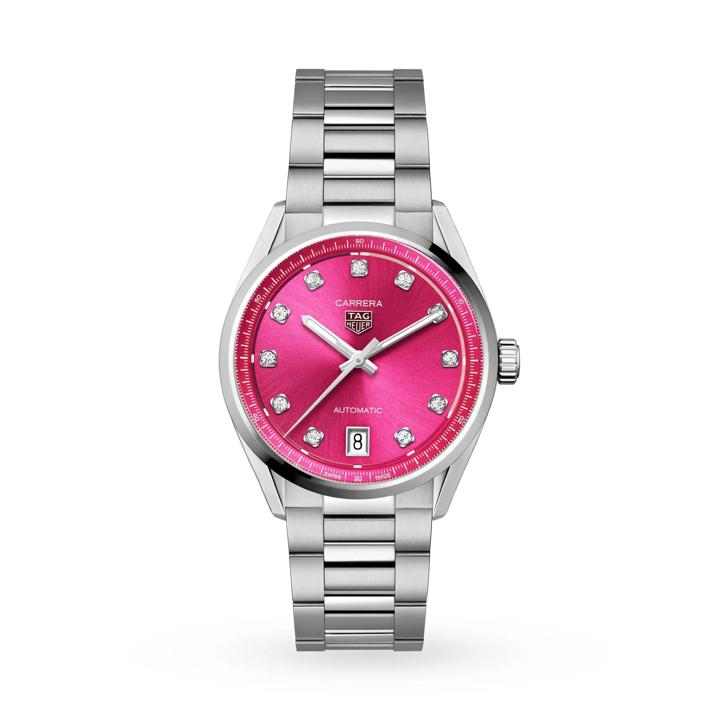TAG Heuer Carrera Date 36mm Ladies Replica Pink Diamond Dot WBN2318.BA0001