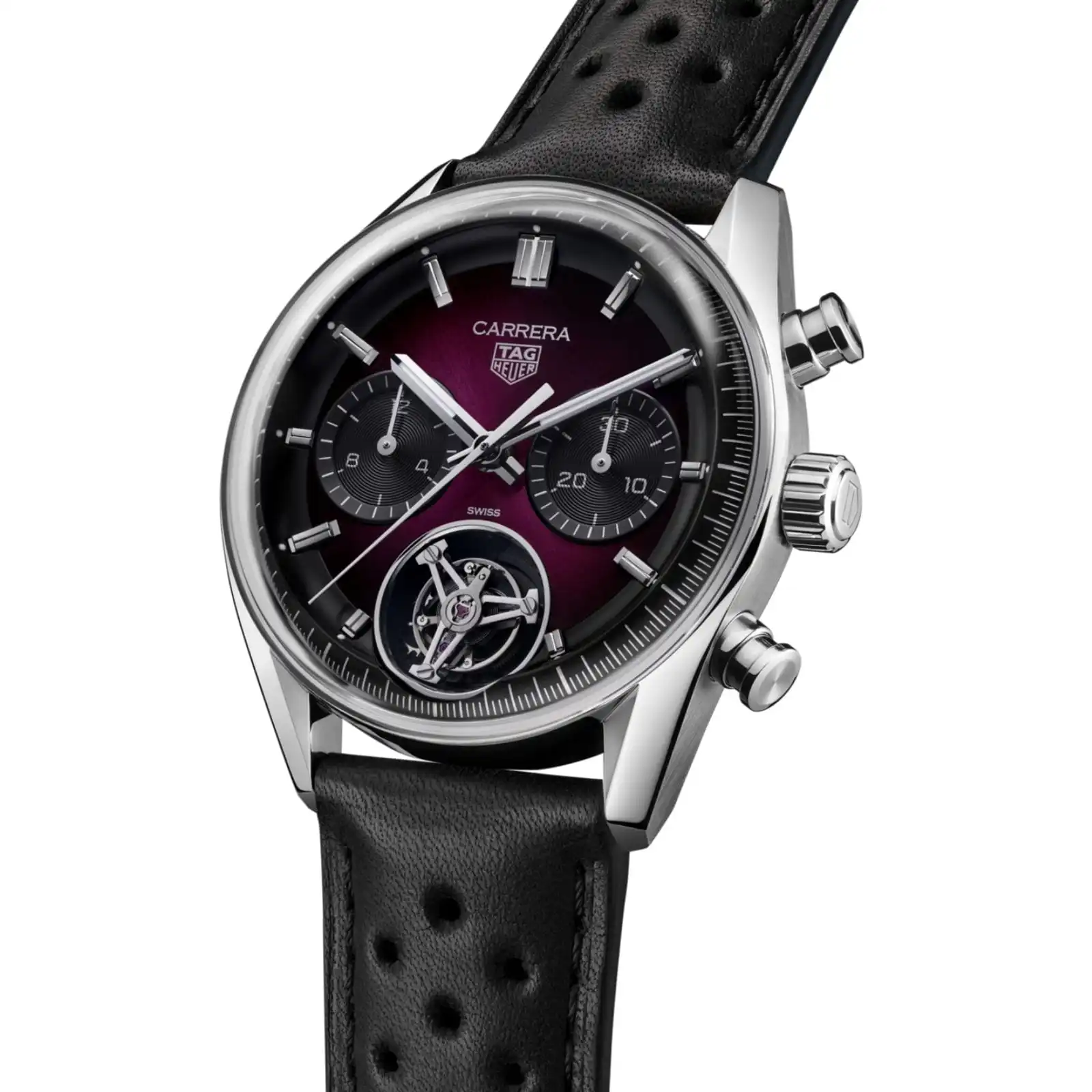 TAG Heuer Carrera Glassbox Tourbillon Limited Edition 42mm Mens Replica Purple CBS5017.FC6605 - Image 2