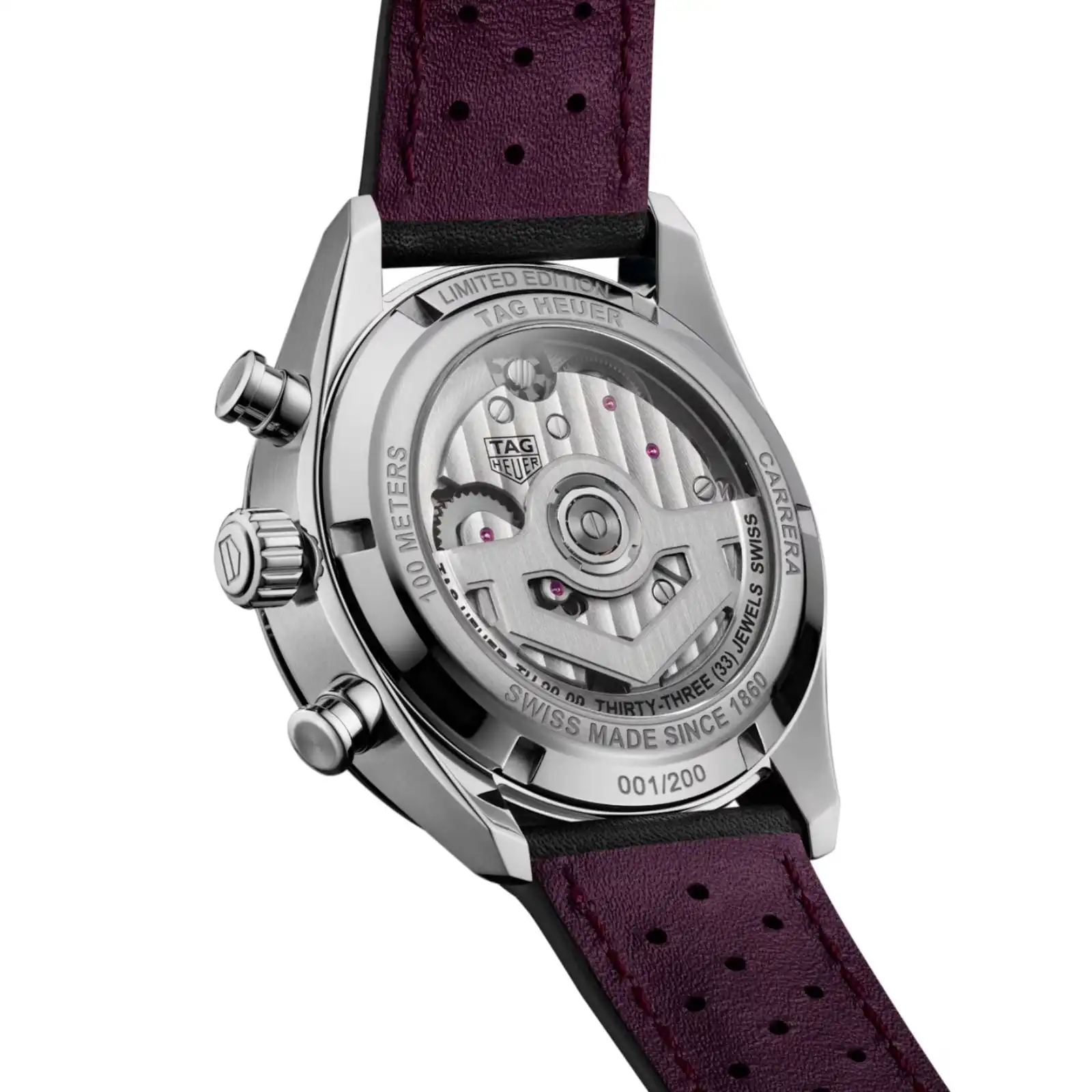 TAG Heuer Carrera Glassbox Tourbillon Limited Edition 42mm Mens Replica Purple CBS5017.FC6605 - Image 3