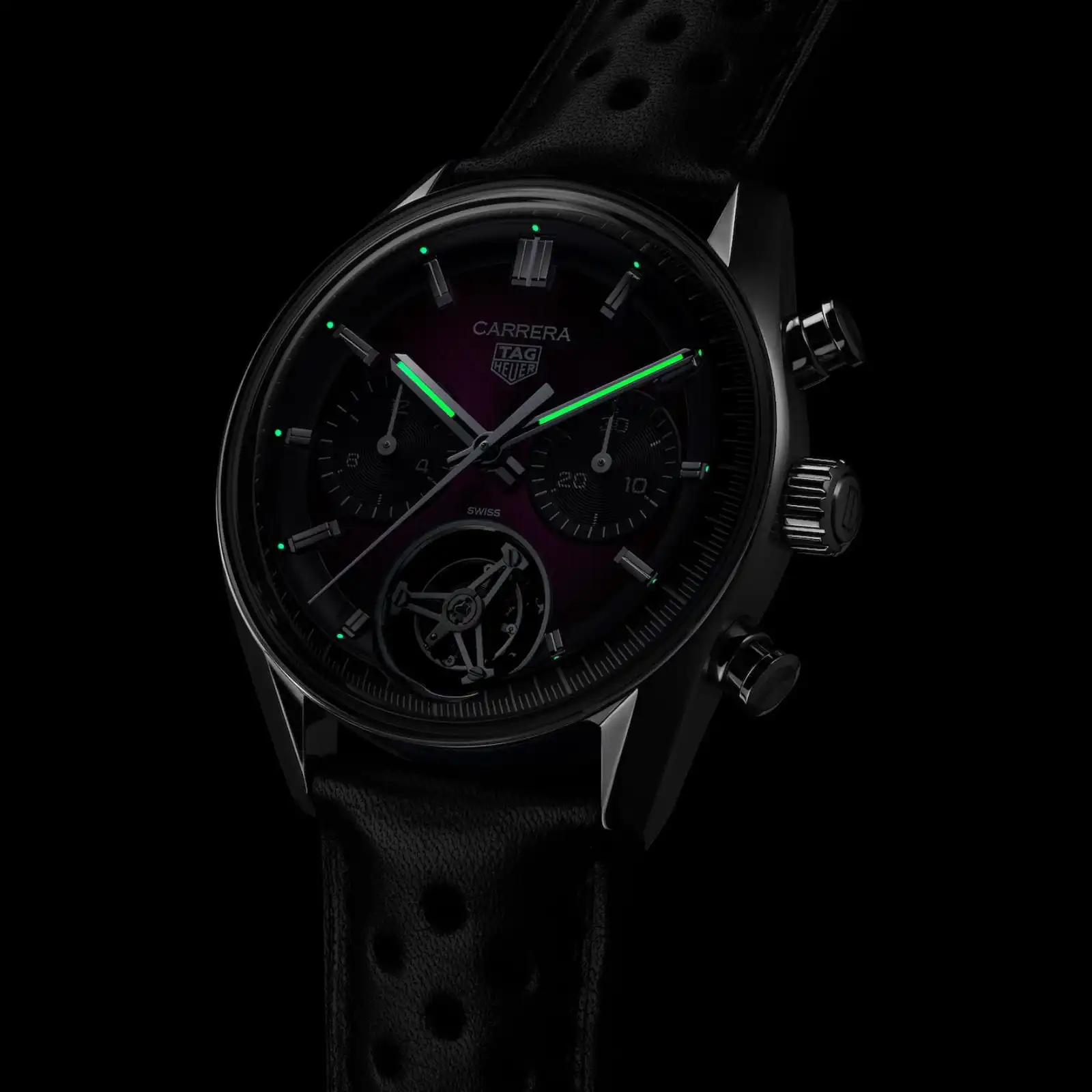 TAG Heuer Carrera Glassbox Tourbillon Limited Edition 42mm Mens Replica Purple CBS5017.FC6605 - Image 6