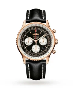 Replica Breitling Navitimer Automatic 18ct Red Gold Leather Strap 43mm Mens RB012012/BA49 436X