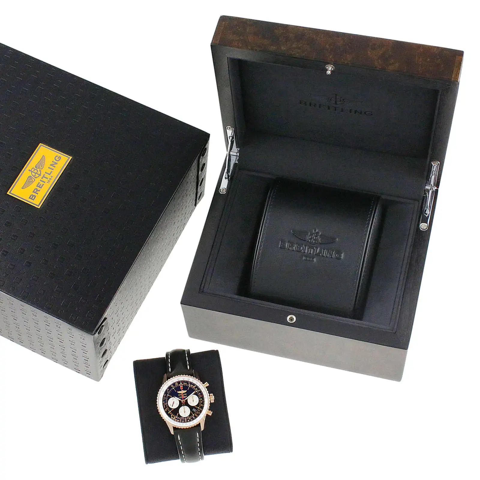Replica Breitling Navitimer Automatic 18ct Red Gold Leather Strap 43mm Mens RB012012/BA49 436X - Image 7