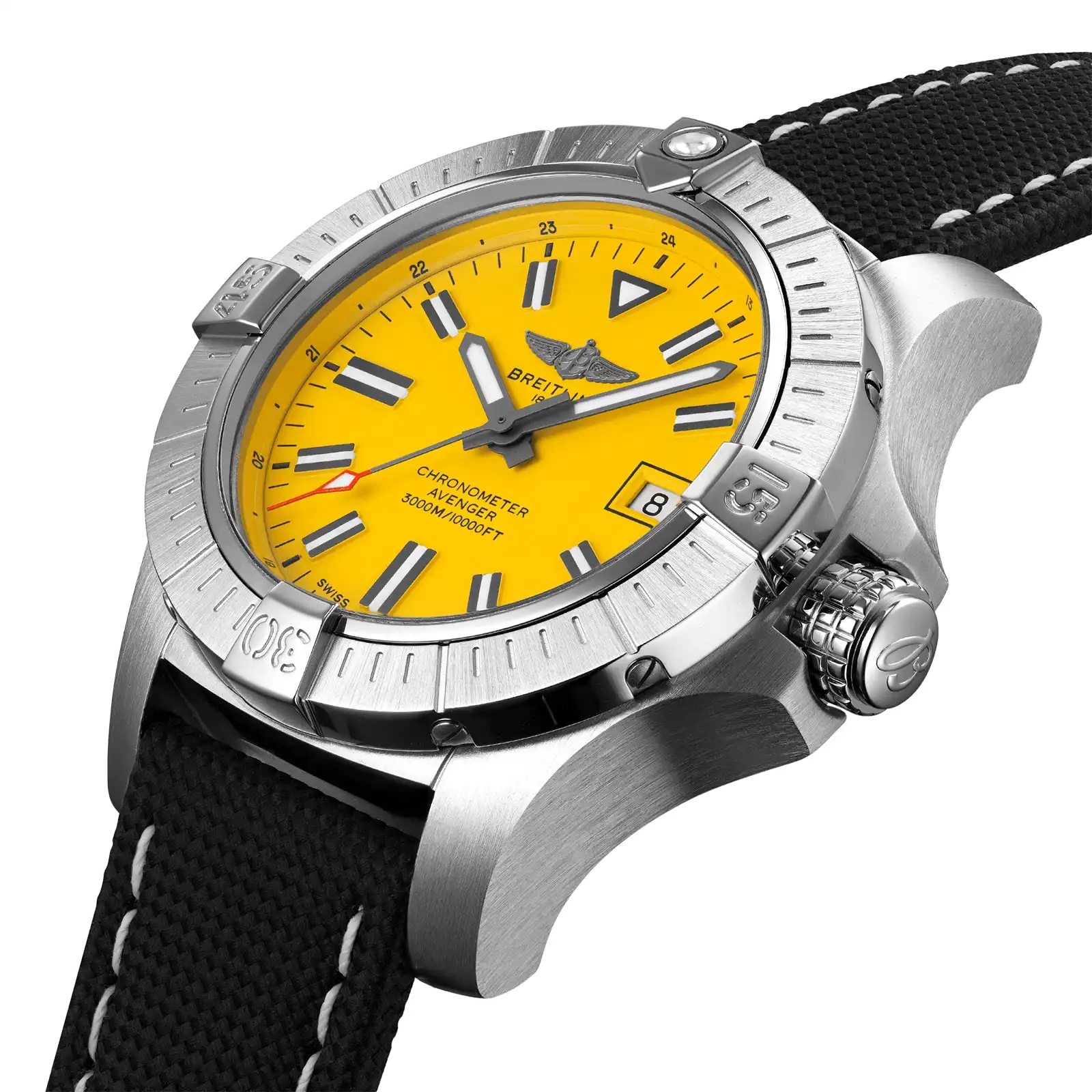 Replica Breitling Avenger Automatic 45 Seawolf Stainless Steel Leather Strap A17319101I1X2 - Image 3