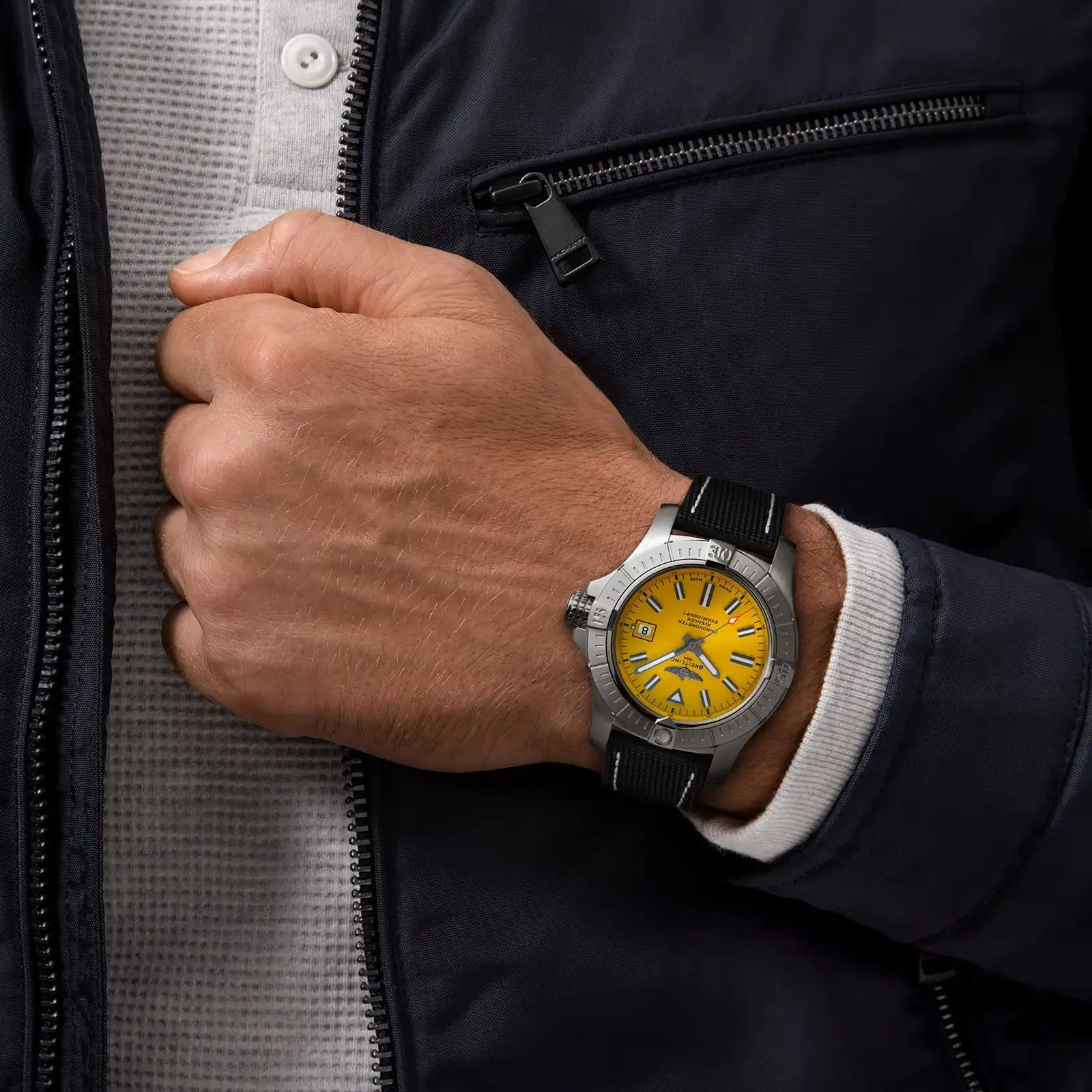 Replica Breitling Avenger Automatic 45 Seawolf Stainless Steel Leather Strap A17319101I1X2 - Image 5