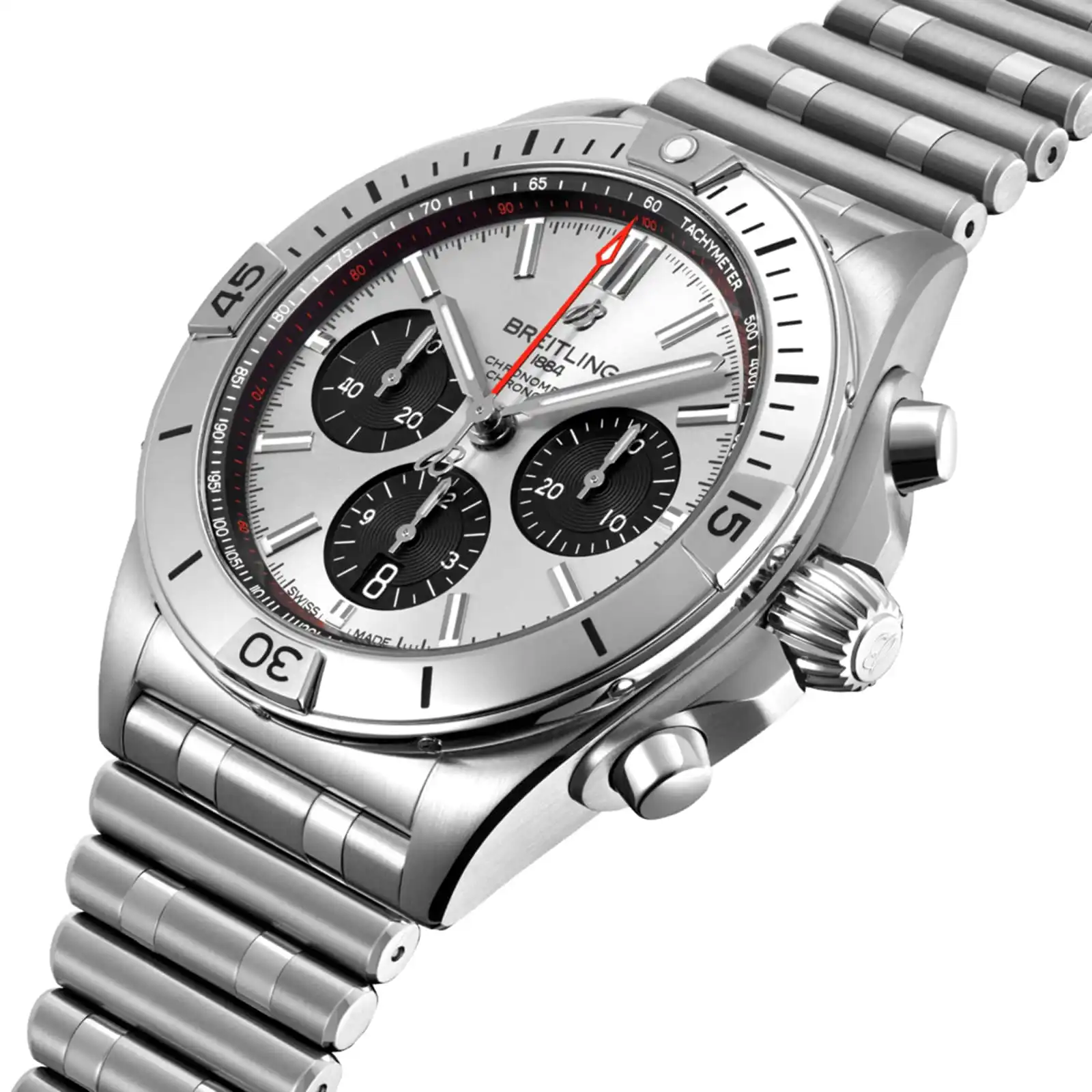 Replica Breitling Chronomat B01 42 Stainless Steel – Silver AB0134101G1A1 - Image 2
