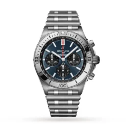 Replica Breitling Chronomat B01 42 Stainless Steel – Blue AB0134101C1A1