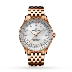 Replica Breitling Navitimer Automatic 35 18ct Red Gold Mother of Pearl R17395211A1R1
