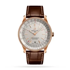 Replica Breitling Navitimer Automatic 18k Red Gold Leather Strap 41mm Mens R17326211G1P1