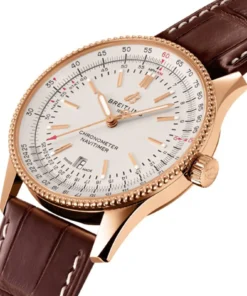 Alternative view of Replica Breitling Navitimer Automatic 18k Red Gold Leather Strap 41mm Mens R17326211G1P1