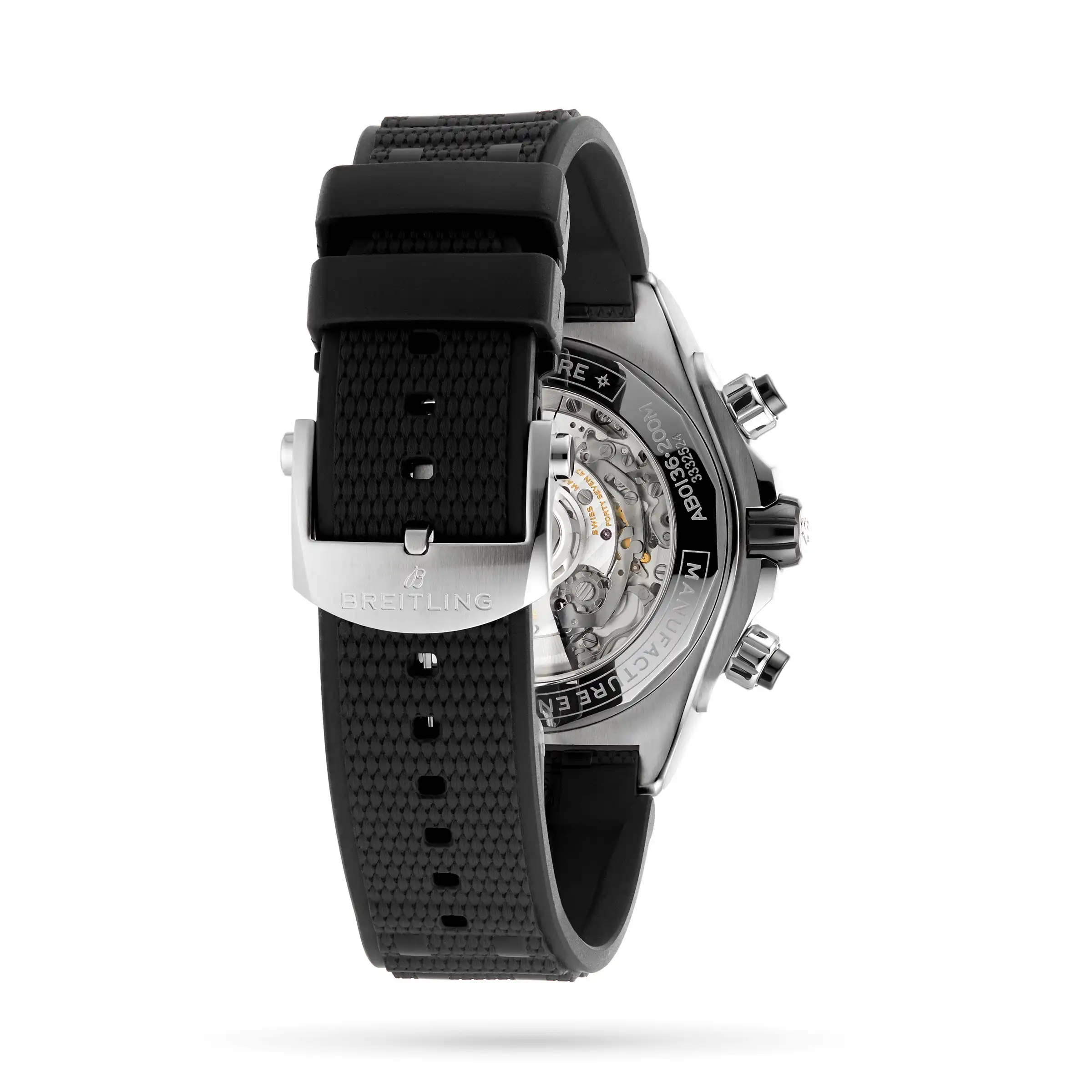 Replica Breitling Super Chronomat B01 44 Stainless Steel Rubber Strap AB0136251B1S1 - Image 4
