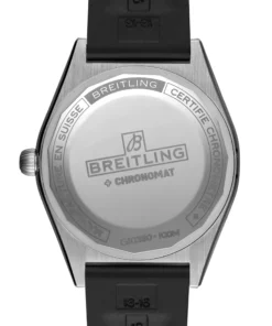 Alternative view of Replica Breitling Chronomat Automatic 36 Stainless Steel & 18k grey gold Rubber Strap – Ice Blue G10380591C1S1