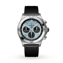 Replica Breitling Chronomat B01 42 Stainless Steel & platinum Rubber Strap – Ice Blue PB0134101C1S1