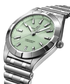 Alternative view of Replica Breitling Chronomat 32 Stainless Steel – Mint Green A77310101L1A1