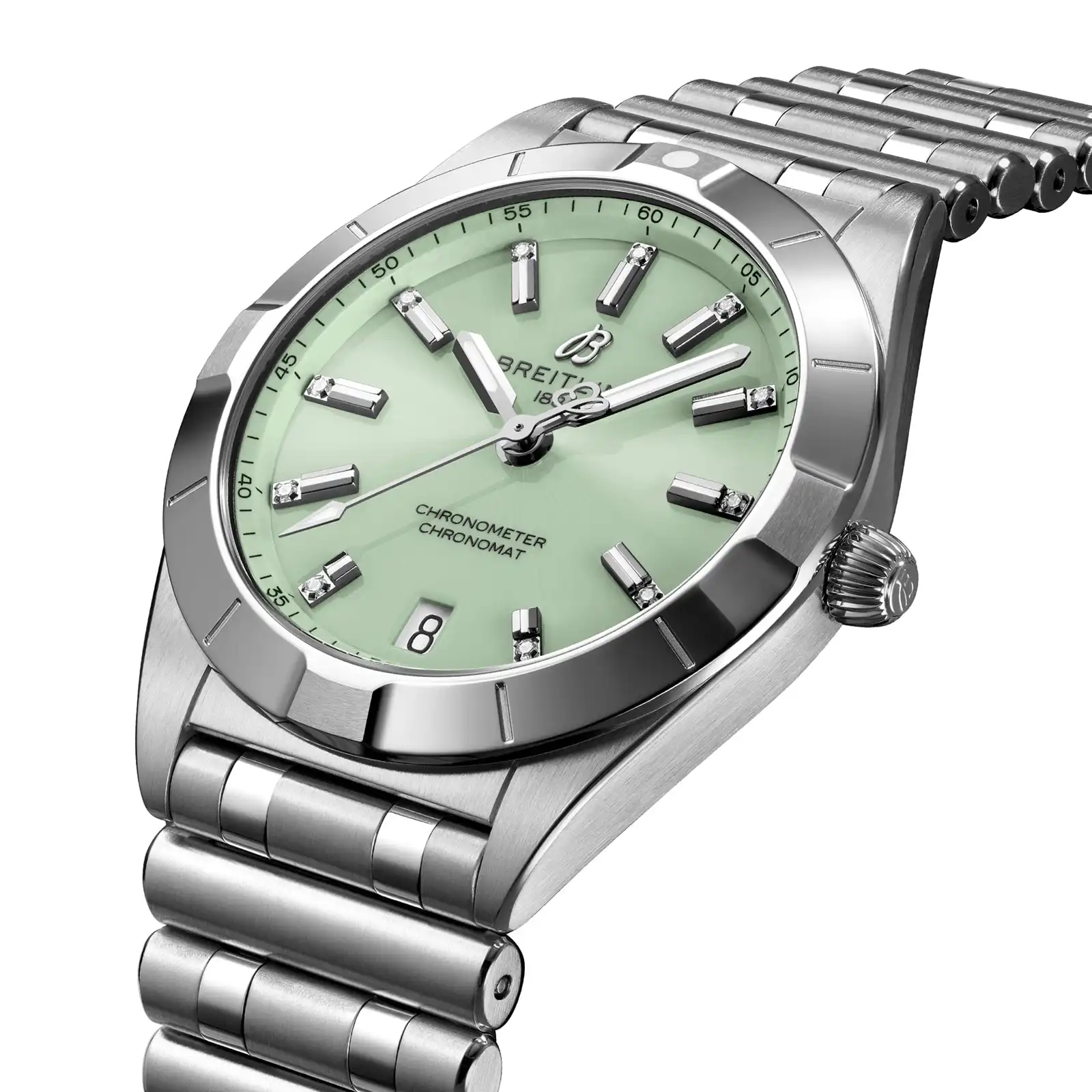 Replica Breitling Chronomat 32 Stainless Steel – Mint Green A77310101L1A1 - Image 2