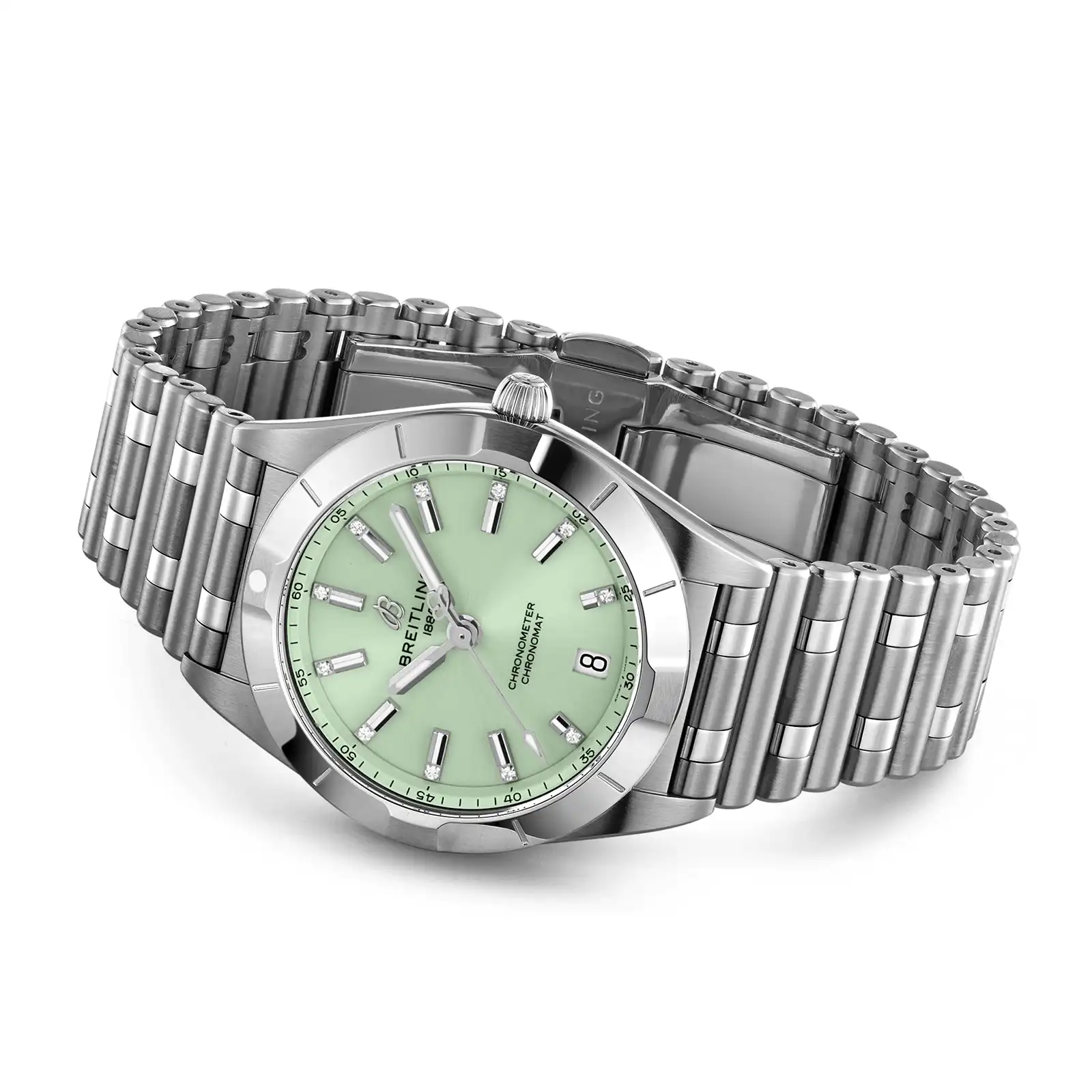 Replica Breitling Chronomat 32 Stainless Steel – Mint Green A77310101L1A1 - Image 3