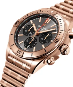 Alternative view of Replica Breitling Chronomat B01 42 18k Red Gold RB0134101B1R1