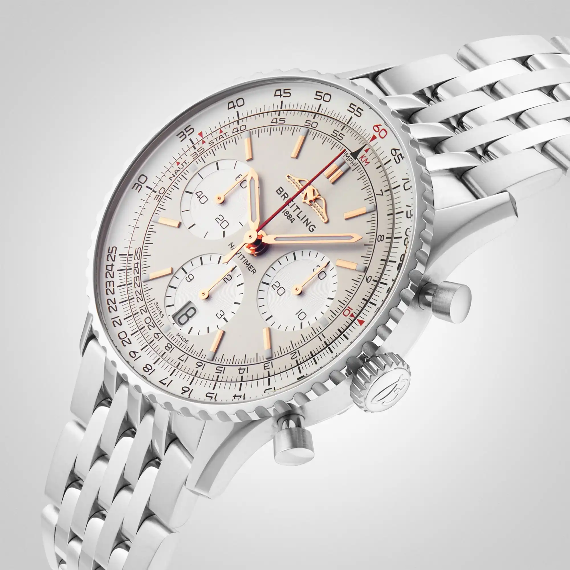 Replica Breitling Navitimer B01 Chronograph 41 Stainless Steel AB0139211G1A1 - Image 6