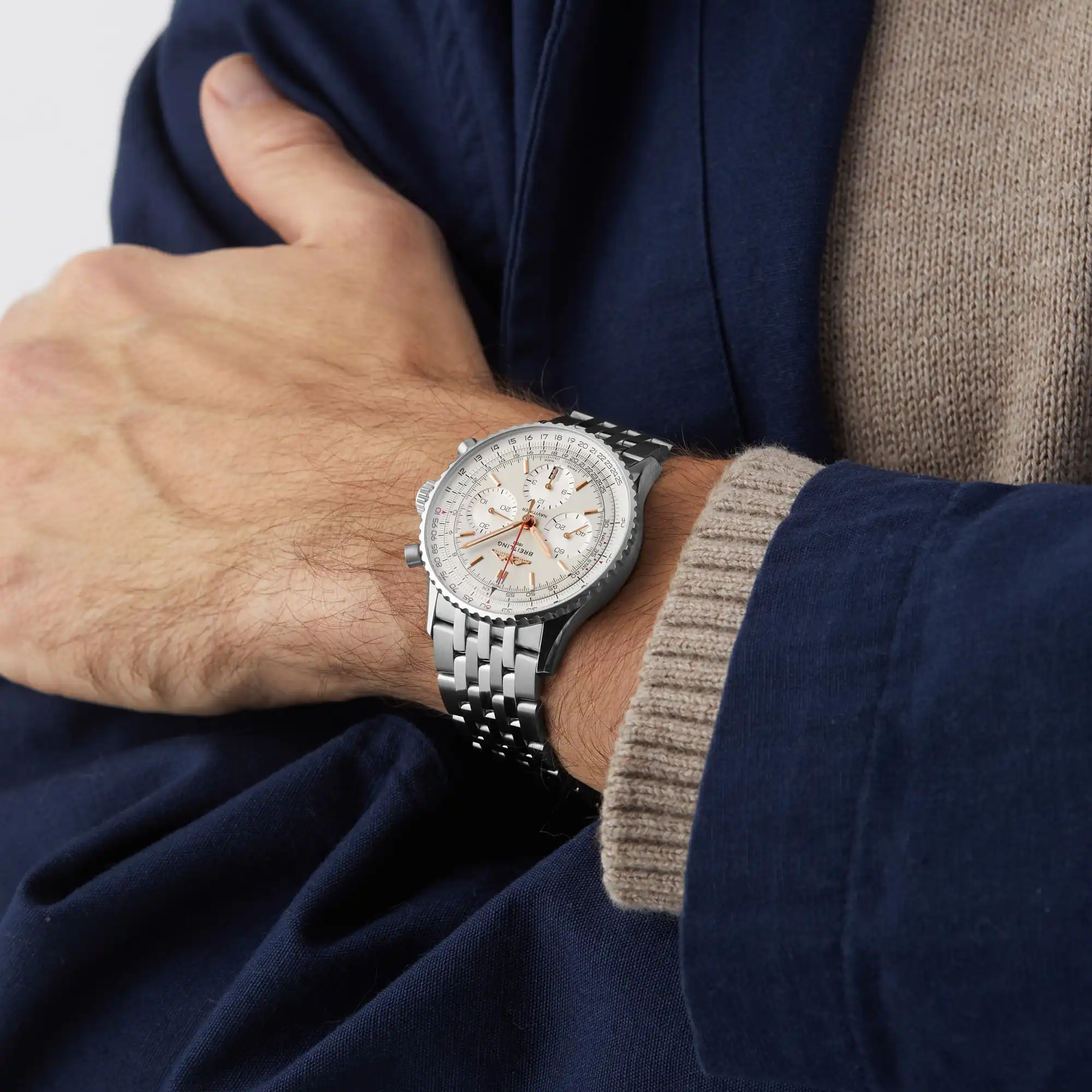 Replica Breitling Navitimer B01 Chronograph 41 Stainless Steel AB0139211G1A1 - Image 8