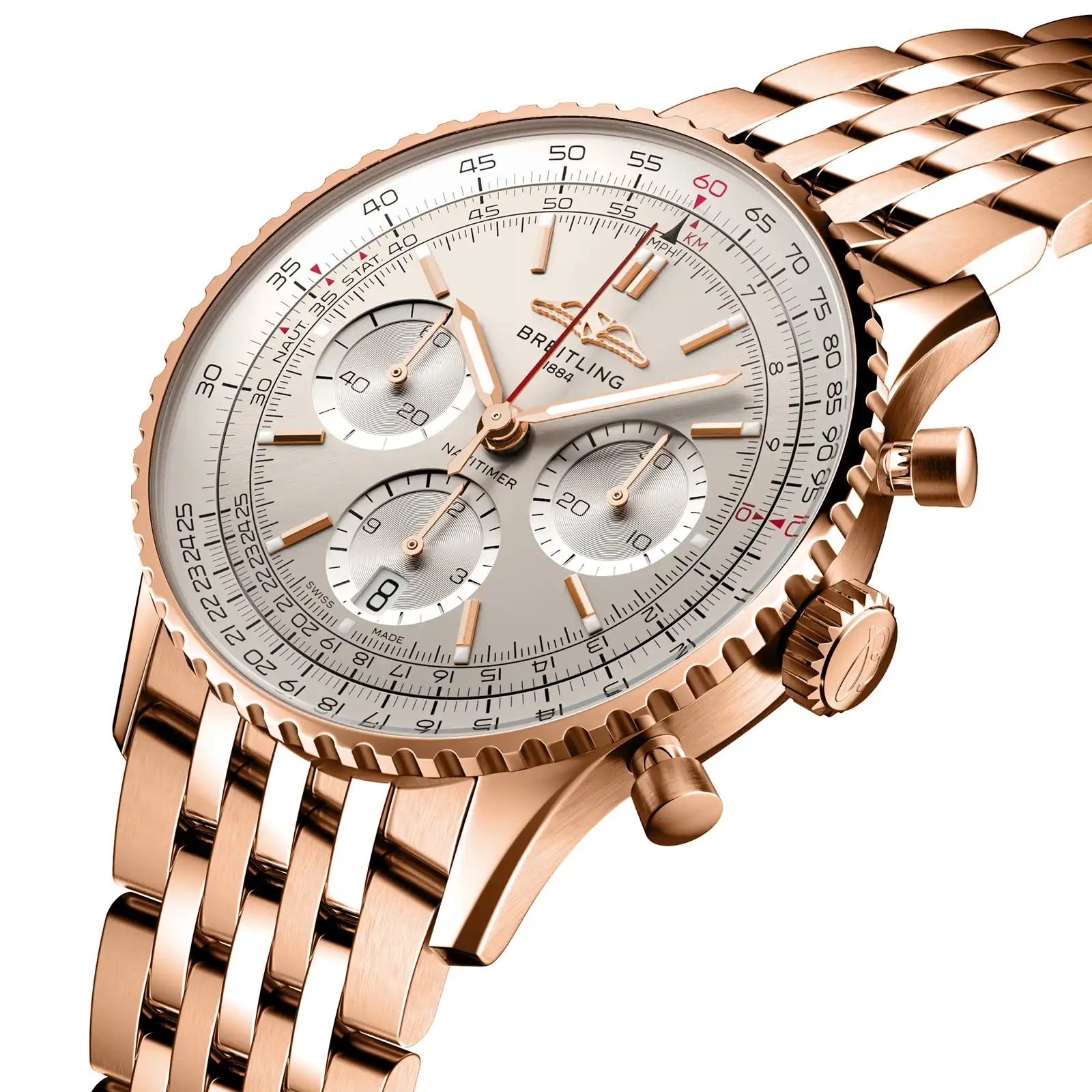 Replica Breitling Navitimer B01 Chronograph 41 18k Red Gold RB0139211G1R1 - Image 2