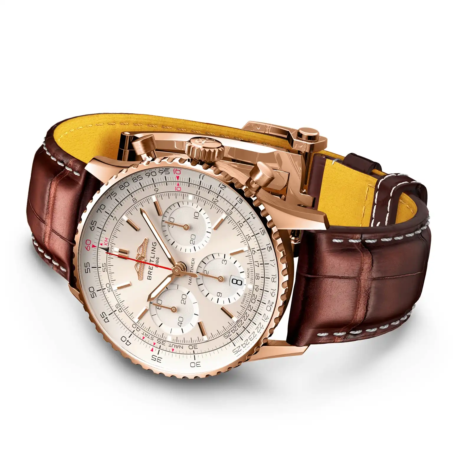 Replica Breitling Navitimer B01 Chronograph 41 18k Red Gold RB0139211G1P1 - Image 4