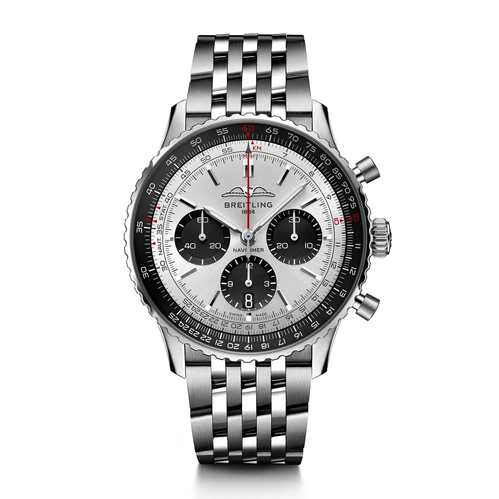 Replica Breitling Navitimer B01 Chronograph 43 Silver AB0138241G1A1