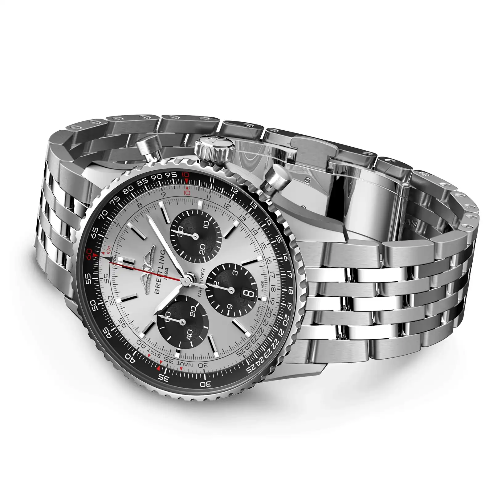Replica Breitling Navitimer B01 Chronograph 43 Silver AB0138241G1A1 - Image 3