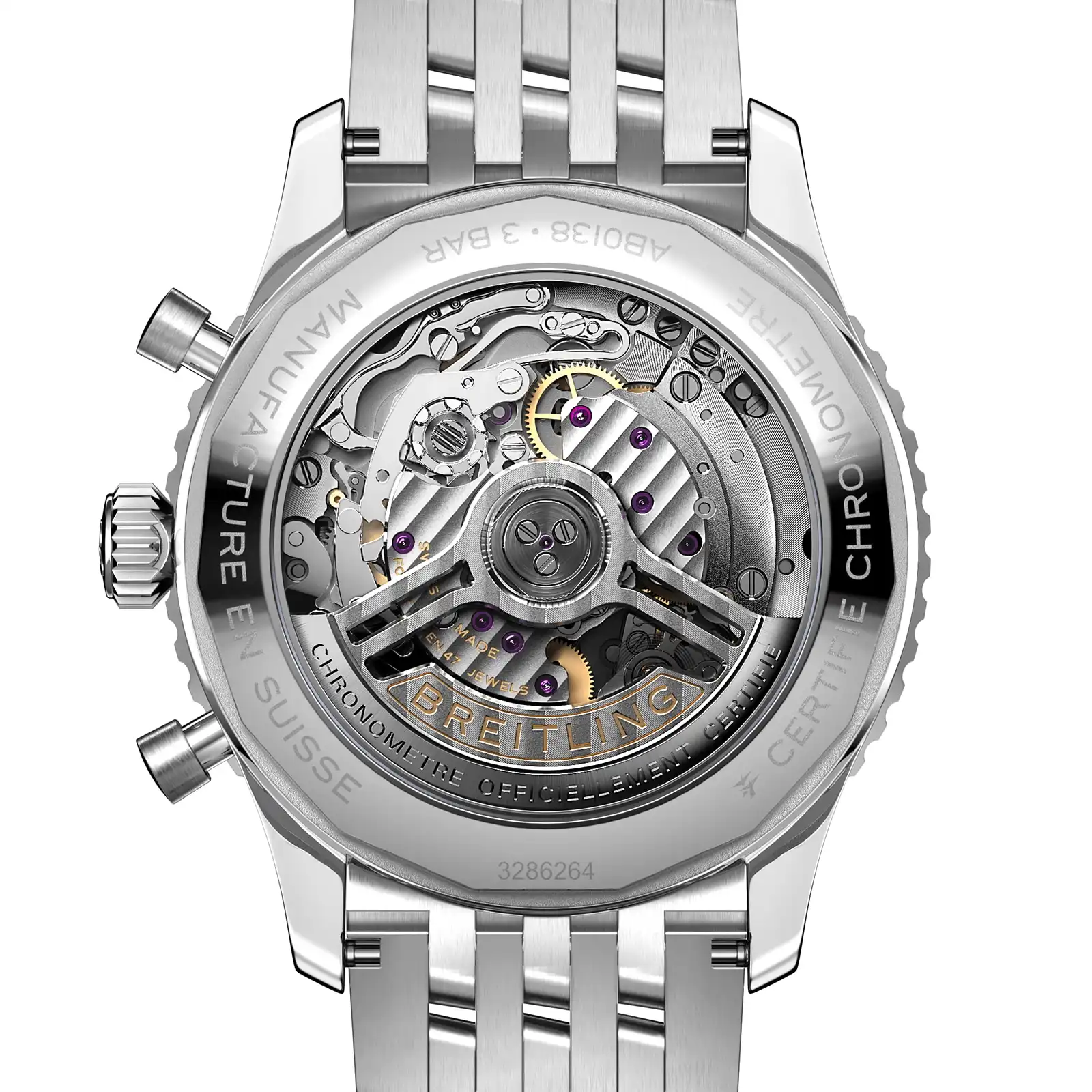 Replica Breitling Navitimer B01 Chronograph 43 Silver AB0138241G1A1 - Image 4