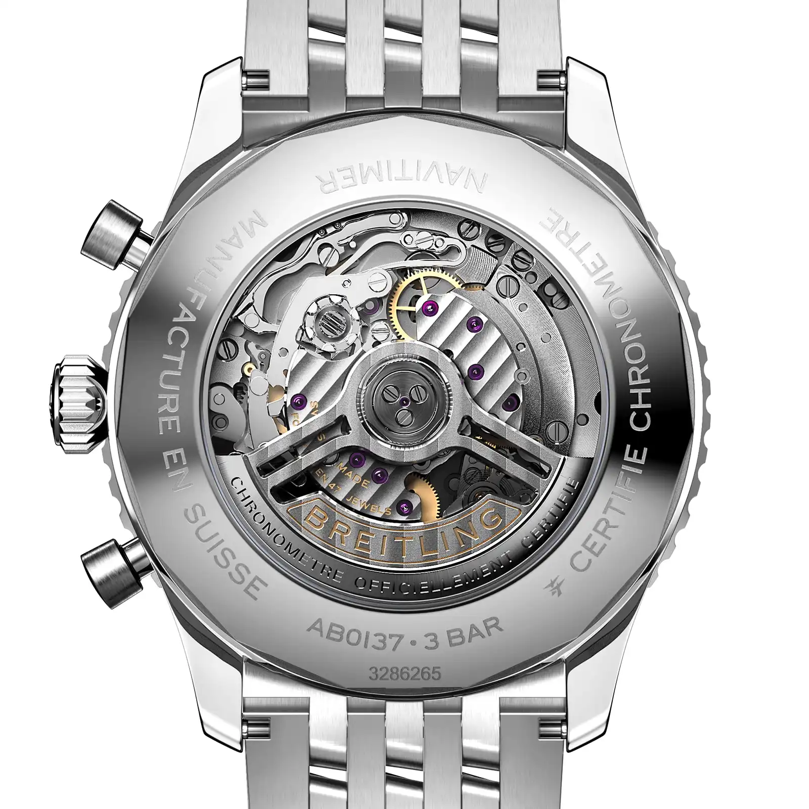 Replica Breitling Navitimer B01 Chronograph 46 Stainless Steel AB0137241L1A1 - Image 4