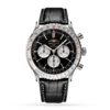 Replica Breitling Navitimer B01 Chronograph 46 Stainless Steel Leather Strap AB0137211B1P1