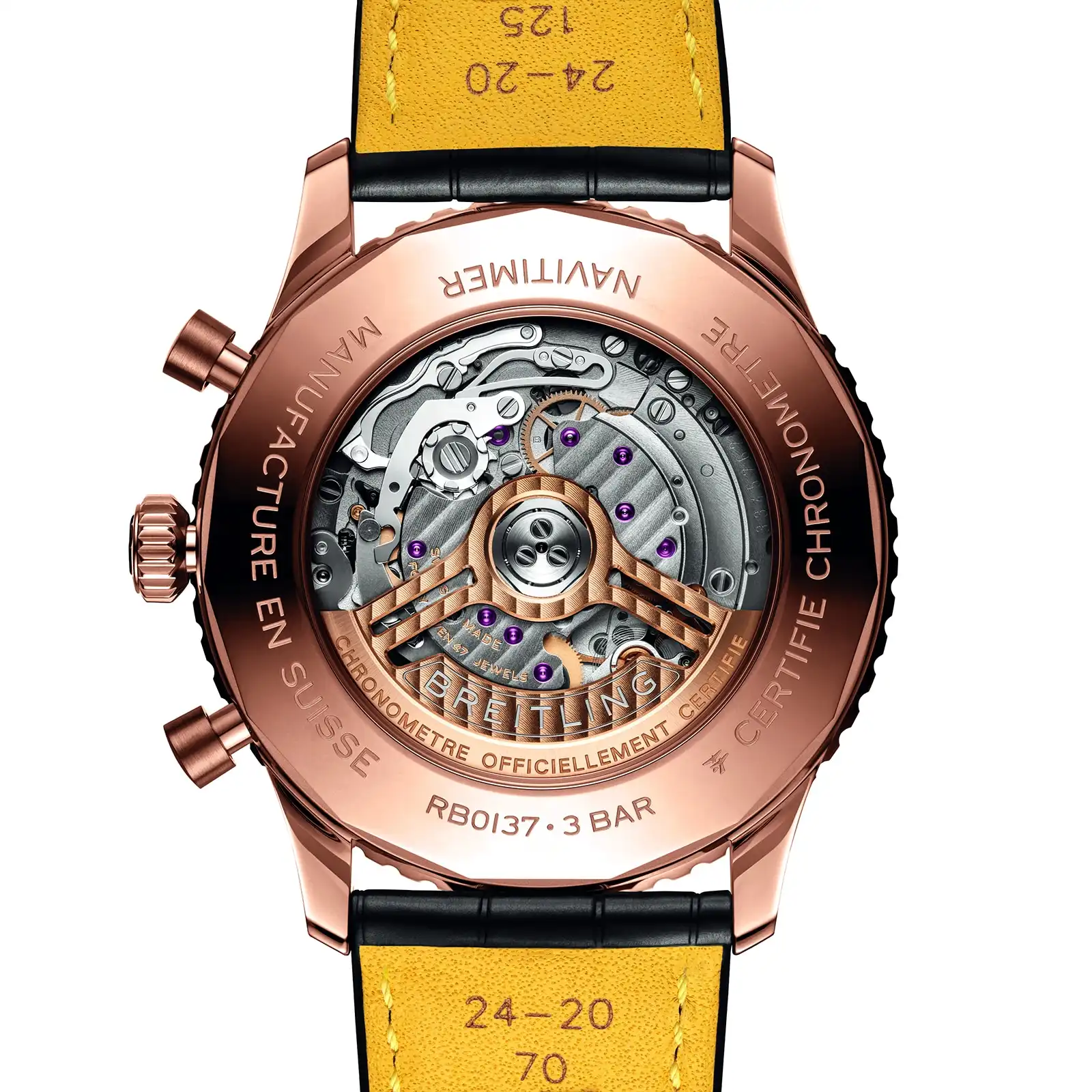 Replica Breitling Navitimer B01 Chronograph 46 18k Red Gold RB0137241G1P1 - Image 2