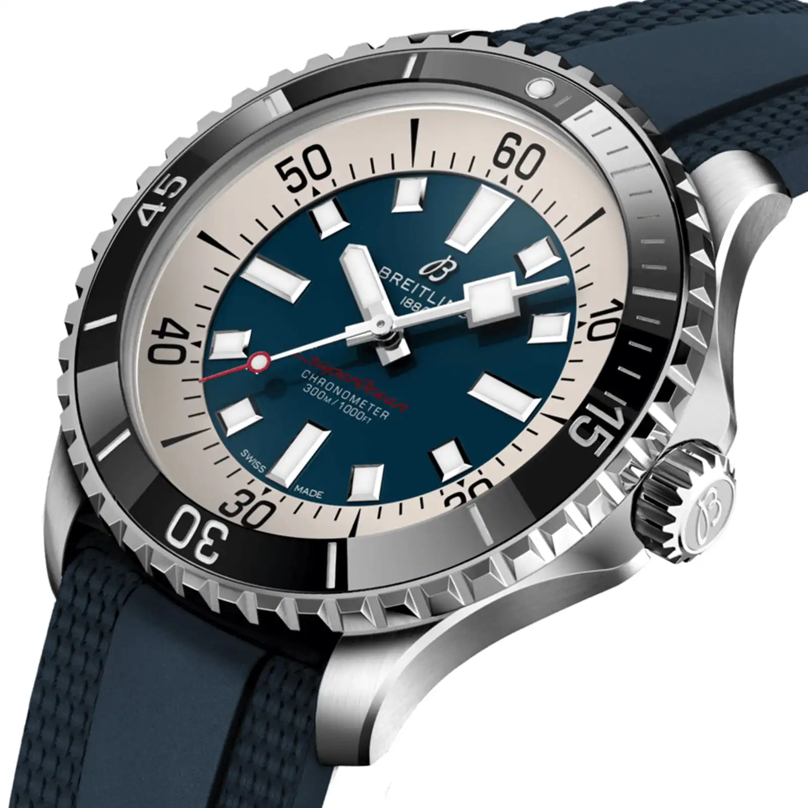 Replica Breitling Superocean Automatic 44 Stainless Steel Rubber Strap A17376211C1S1 - Image 3