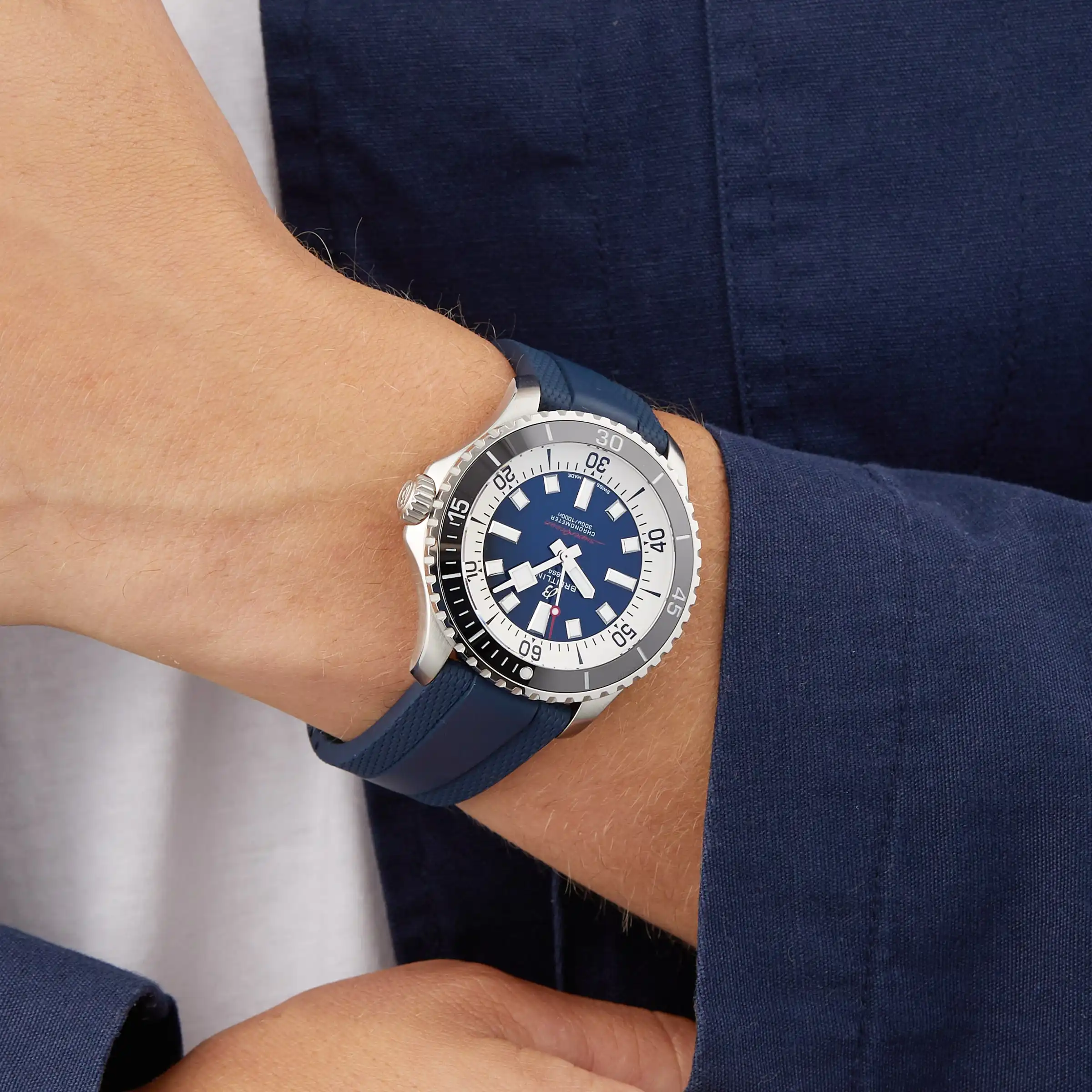 Replica Breitling Superocean Automatic 44 Stainless Steel Rubber Strap A17376211C1S1 - Image 6