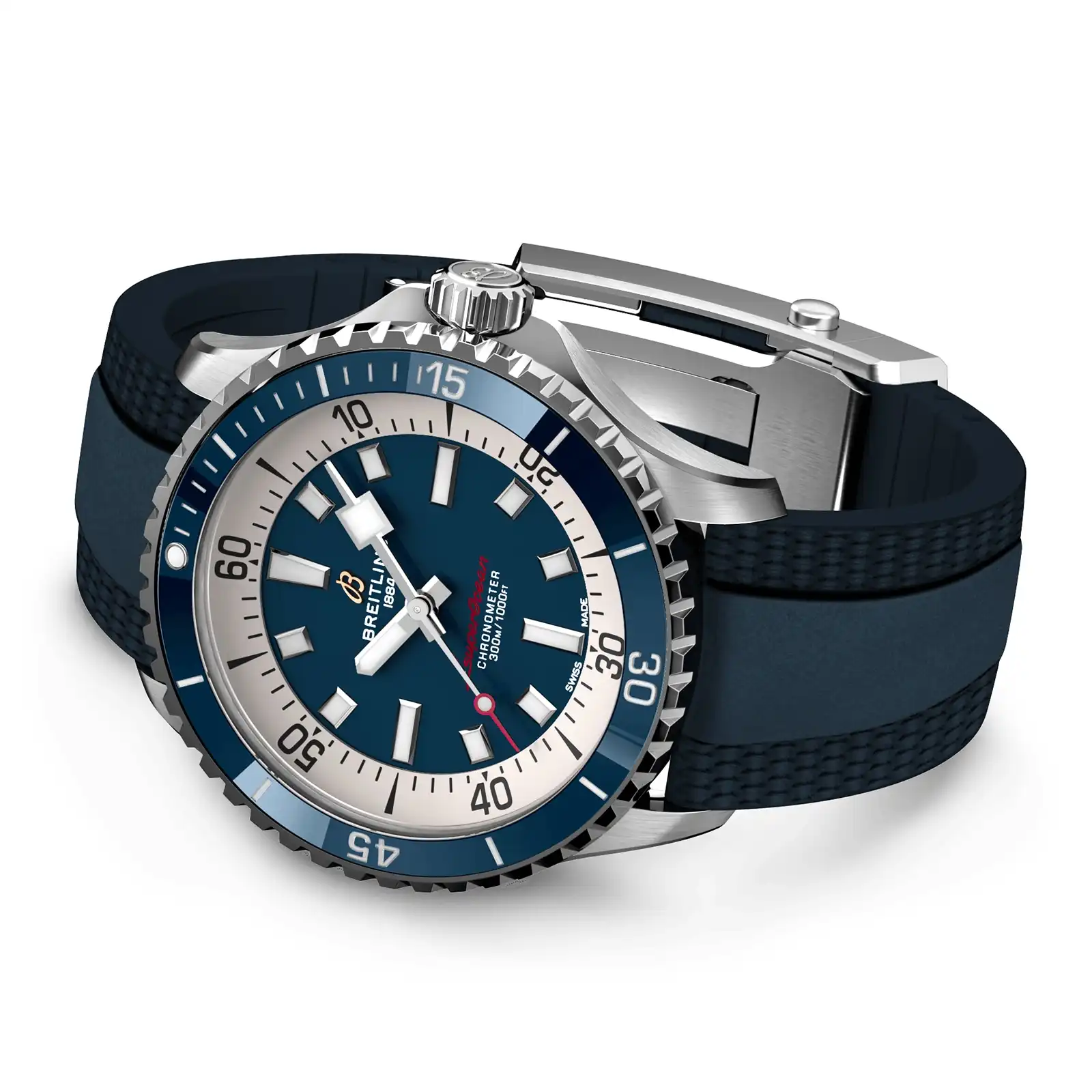 Replica Breitling Superocean Automatic 42 Stainless Steel Rubber Strap A17375E71C1S1 - Image 4