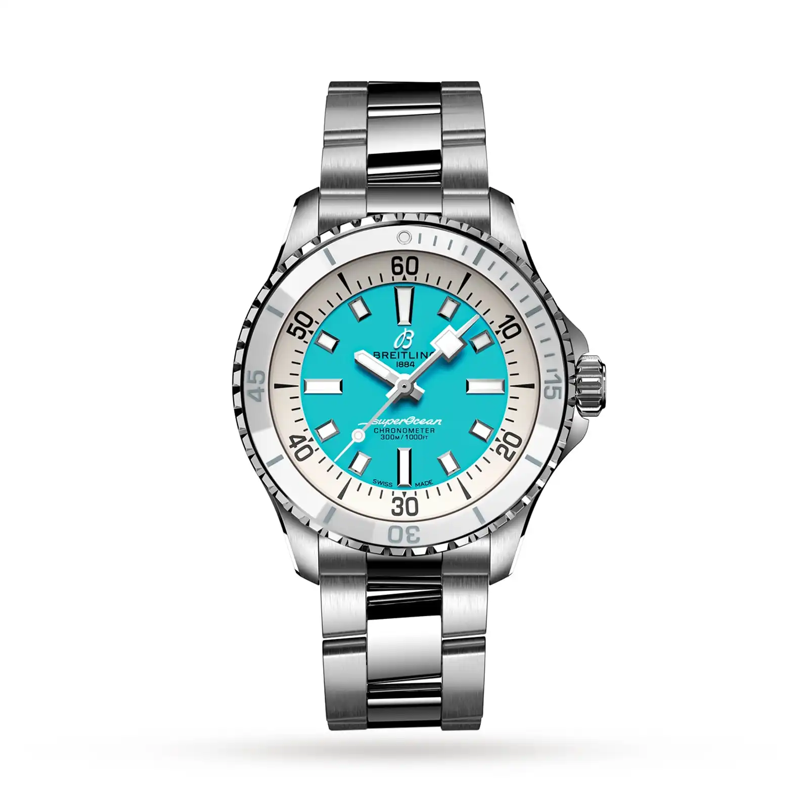 Replica Breitling Superocean Automatic 36 Stainless Steel – Turquoise A17377211C1A1